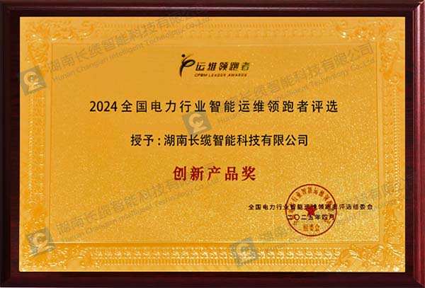 【喜报】长缆智能荣获电力行业“创新产品奖”，创新实力领跑电力智能运维新时代获奖牌